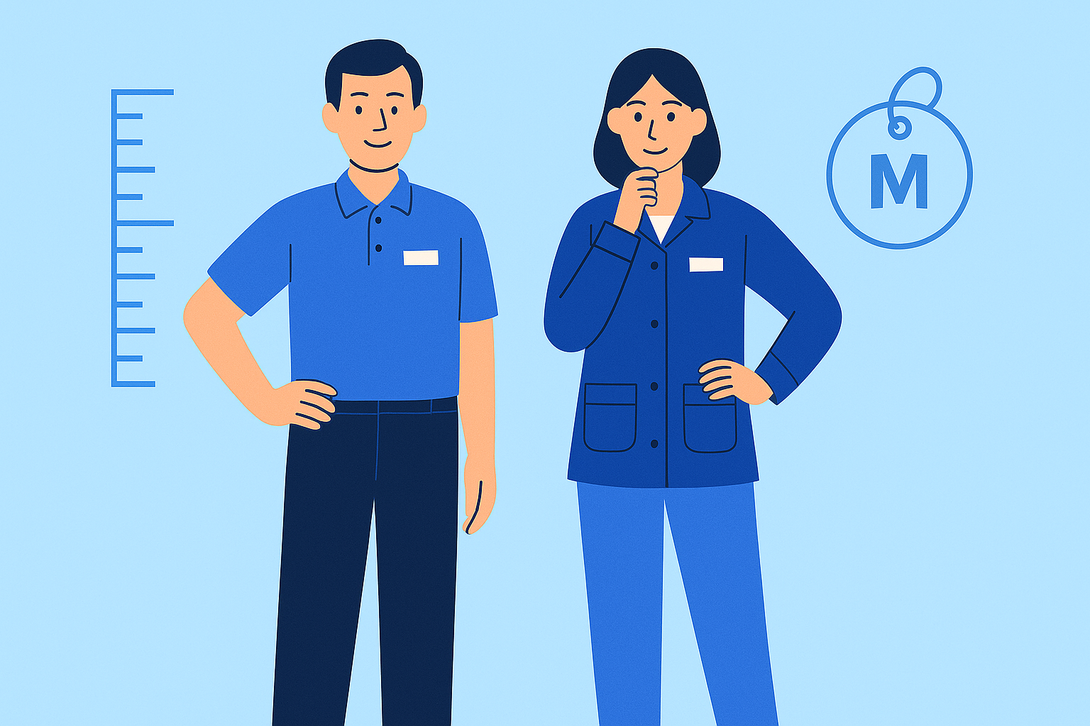 Taglie e vestibilità nelle divise da lavoro personalizzate